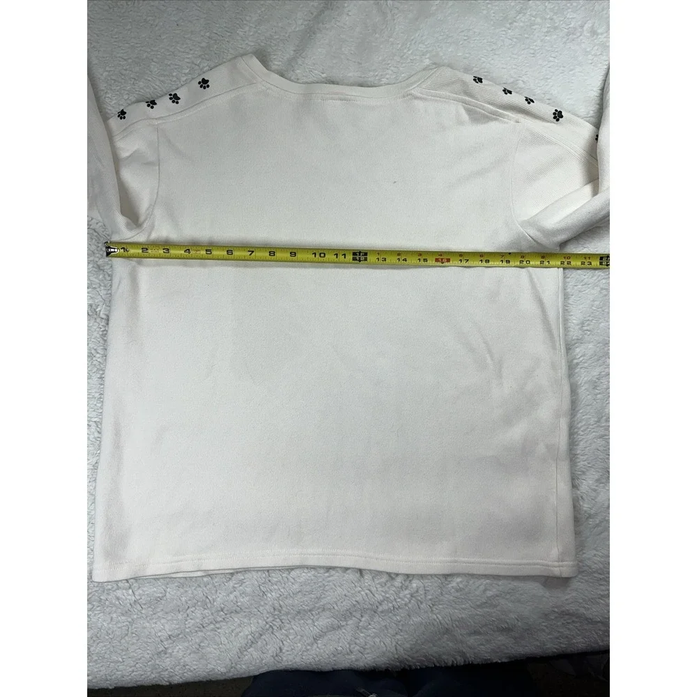 The Disney Store 101 Dalmatians Lightweight‎ Sweatshirt Paw Print Pattern Size L